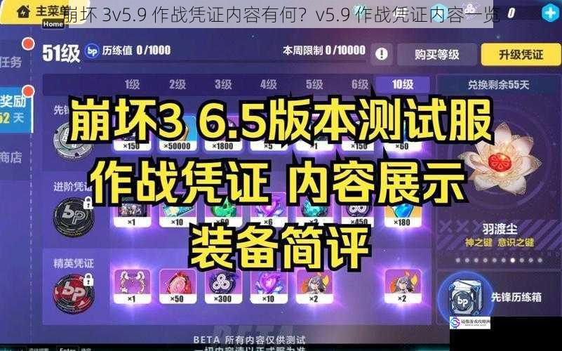 崩坏 3v5.9 作战凭证内容有何？v5.9 作战凭证内容一览