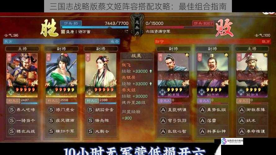 三国志战略版蔡文姬阵容搭配攻略：最佳组合指南