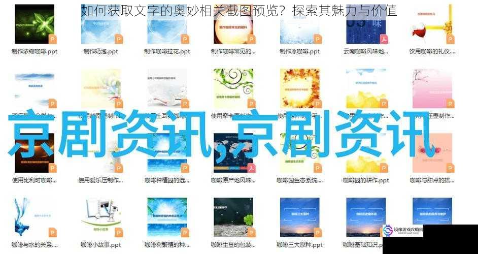 如何获取文字的奥妙相关截图预览？探索其魅力与价值