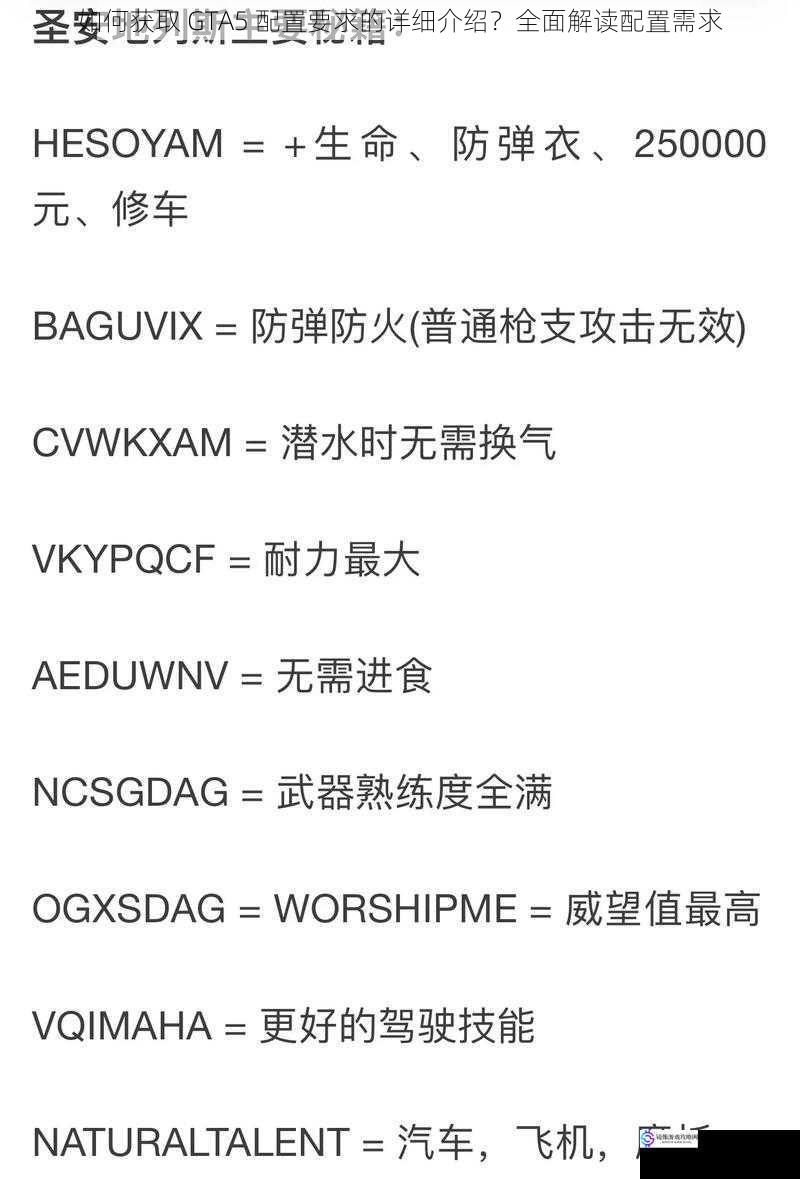 如何获取 GTA5 配置要求的详细介绍？全面解读配置需求