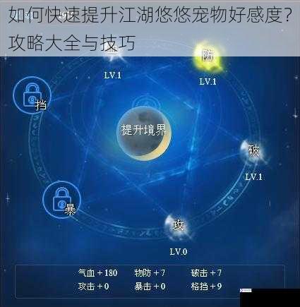 如何快速提升江湖悠悠宠物好感度？攻略大全与技巧