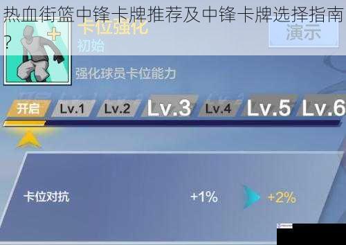热血街篮中锋卡牌推荐及中锋卡牌选择指南？