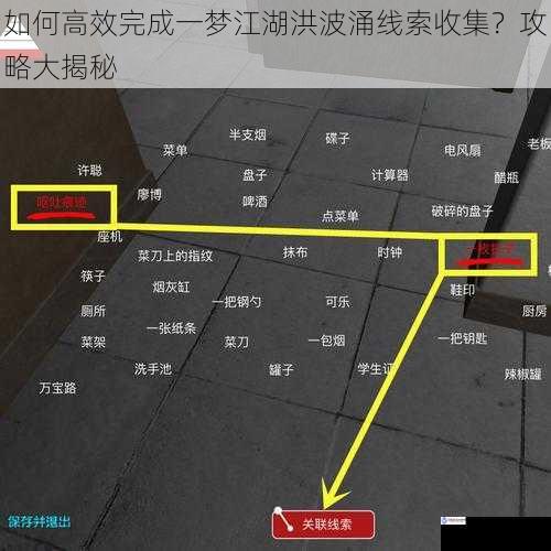 如何高效完成一梦江湖洪波涌线索收集？攻略大揭秘