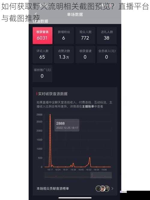 如何获取野火流明相关截图预览？直播平台与截图推荐