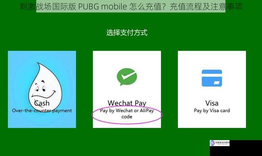 刺激战场国际版 PUBG mobile 怎么充值？充值流程及注意事项