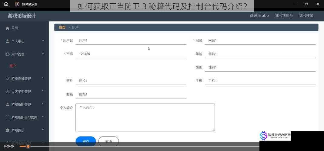 如何获取正当防卫 3 秘籍代码及控制台代码介绍？