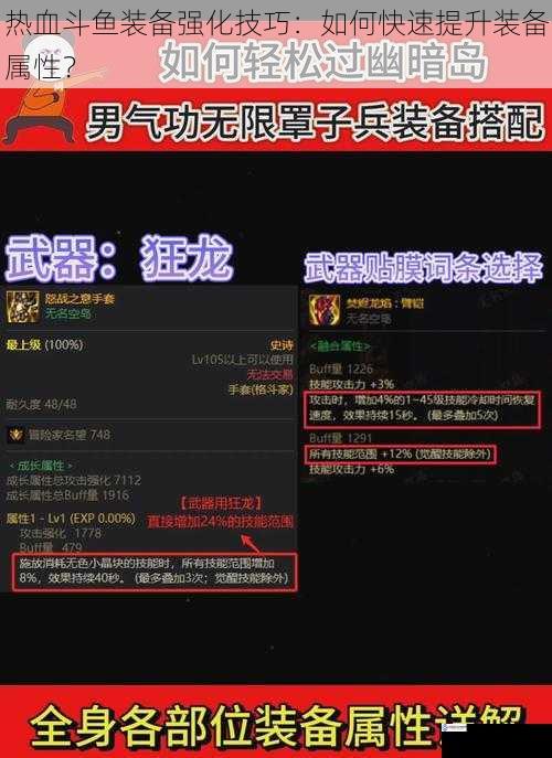 热血斗鱼装备强化技巧：如何快速提升装备属性？