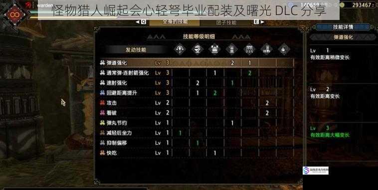 怪物猎人崛起会心轻弩毕业配装及曙光 DLC 分享