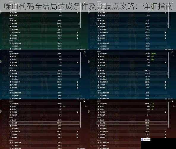 噬血代码全结局达成条件及分歧点攻略：详细指南