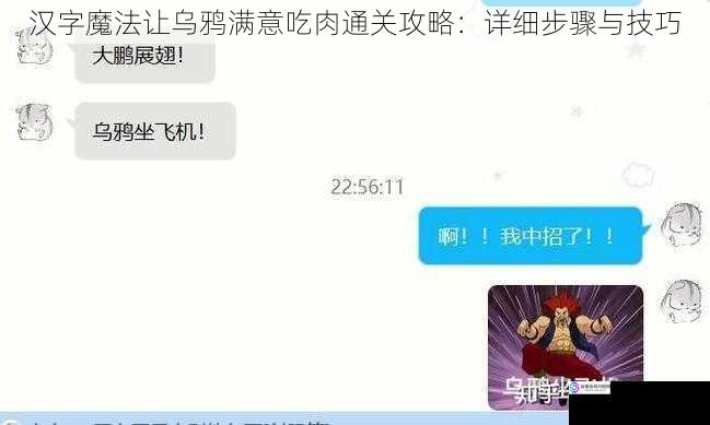 汉字魔法让乌鸦满意吃肉通关攻略：详细步骤与技巧