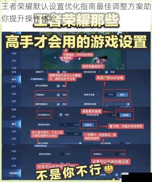 王者荣耀默认设置优化指南最佳调整方案助你提升操作体验