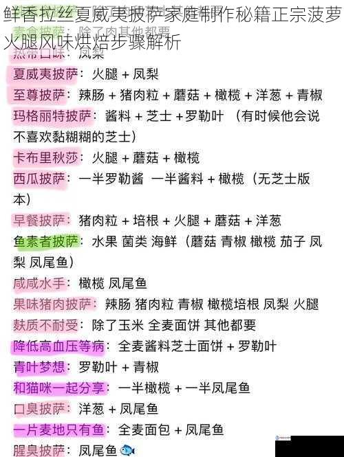 鲜香拉丝夏威夷披萨家庭制作秘籍正宗菠萝火腿风味烘焙步骤解析