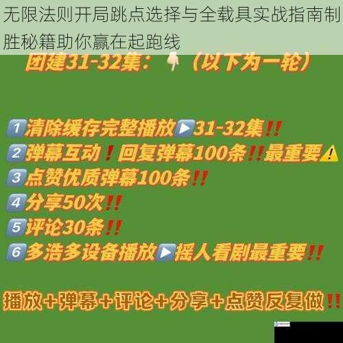 无限法则开局跳点选择与全载具实战指南制胜秘籍助你赢在起跑线