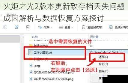 火炬之光2版本更新致存档丢失问题成因解析与数据恢复方案探讨